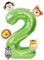 Tiere Zahlen Luftballon 2. Geburtstag,40 Zoll 40 Zoll Zahlenballon 2 mit Luftballons Tiere,Geburtstagsdeko 2 Jahre Junge Mädchen,Löwe Giraffe Zahlen Helium Ballon für 2 Geburtstag Jubiläum Party Deko