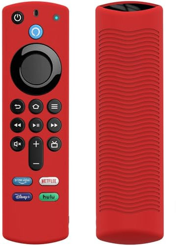 Telecommande Silicone Boîtier de Télécommande pour Fire TV Stick 4K /Alexa télécommande vocale (3rd Gen)/Alexa Voice Remote 3. Generation,Protege Antidérapante Coque Étui