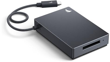 Angelbird lettore CFexpress Tipo B – USB-C 4.0 40Gb/s, Solid Connect, raffreddamento attivo, robusto, per editing video professionale e trasferimento dati veloce
