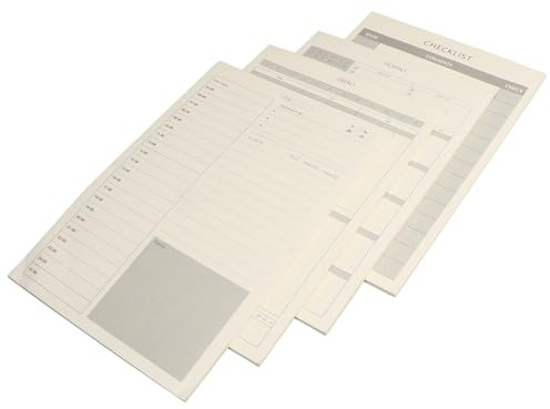 NOLITOY 4er Packung Teiliges Desktop planer Wochen Monats Tagesübersicht pro Notizbuch Papier planer für Effizientes Zeitmanagement und Studentenziele