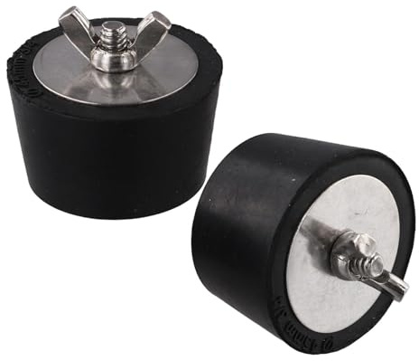 FUBESK Gummistopfen für Schwimmbad, 45 mm, für Rohre, Skimmer und Reinigungslinien, 2 Stück, schwarz