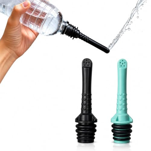 Wild North Goods - Handheld Portable Bidet - Personal Discreet Hygiene Washer for Travel & Toilet Use - Peri Bottle Alternative, Fits Standard Water Bottles (2 Pack)
