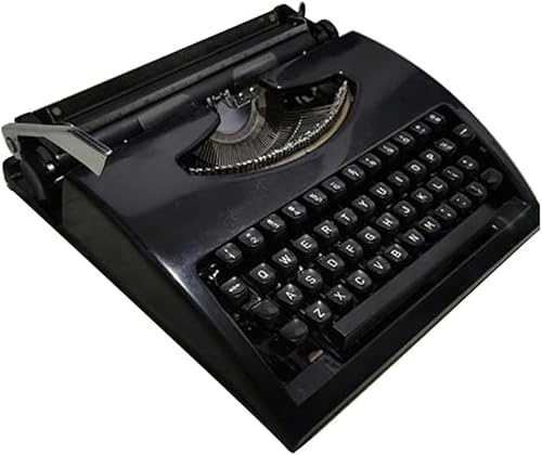 Traditionelle tragbare manuelle Schreibmaschine, klassische Vintage-Retro-Schreibmaschine für Schriftsteller, nostalgische, langlebige Schreibmaschine im Retro-Stil, klassische Textverarbeitu(Color:A)