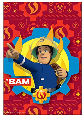 Amscan 9902179 - Partytüten Feuerwehrmann Sam, 8 Stück, 23 x 16,5 cm, Mitgebsel, Kindergeburtstag