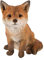 Vivid Arts Sitzender Fuchs Cub In hohem Grade ausführliche Ausgangs- oder Garten-Dekoration