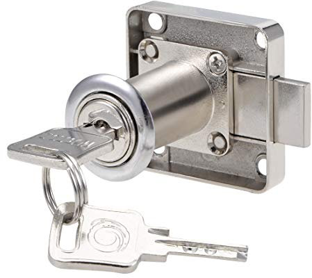 sourcing map Drawer Cabinet Lock 18mm Diameter 32mm Length Cylinder Desk Lock Keyed Different