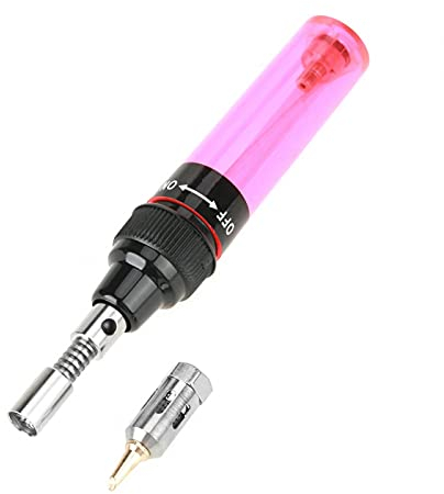Cordless Butane Gas Soldering Iron Professional Wireless Soldering Iron Pen Torch Tool for Outdoor Use, 1300℃/2372℉(Red)