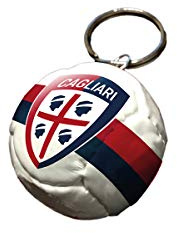 CAGLIARI CALCIO portachiavi pallone con logo - anello in acciaio - OFFICIAL PRODUCT
