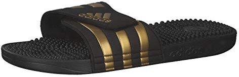 adidas Mixte Adissage Slides TOBOGGANS, Core Black/Gold Metallic/Core Black, 47 EU