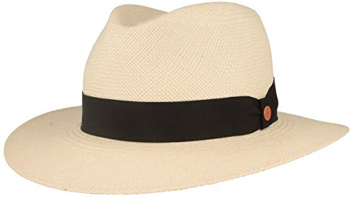 Mayser Orginal Panama-Hut | Stroh-Hut | Sommer-Hut aus Ecuador –Traditionell Handgeflochten, UV-Schutz 60, Wasserabweisend, Bruchschutz (58, Bleached)