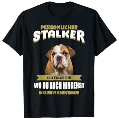 Old English Bulldog Tshirt - Englische Bulldogge Hund Shirt T-Shirt