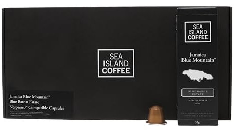 Jamaica Blue Mountain, Blue Baron - Nespresso Compatible Pods | Sea Island Coffee (60 Capsules)