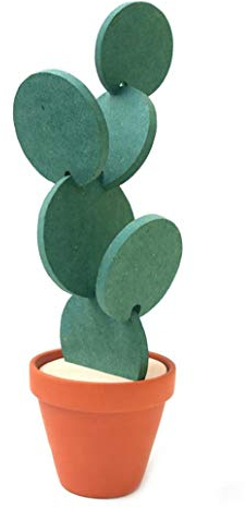 Kaktus-geformten Untersetzer Kaktus DIY-Untersetzer Runde Cup Untersetzer Tischdekoration Wärmeisolierung Nonslip Kaktus für Home Office Bar Decor 1 Set