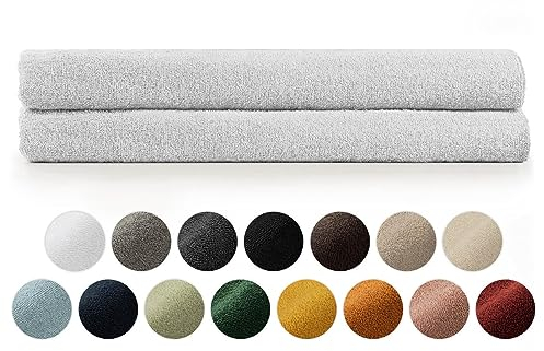 Blumtal Premium Frottier Handtücher Set 2 teilig 100% Baumwolle - Oeko-TEX zertifiziertes Towel 2X (80x200 cm) - Ultra saugstarkes Frottiertücher Set waschbar °60 - Handtücher Weiß