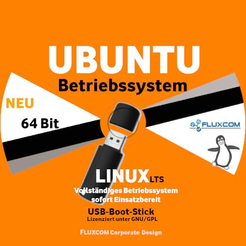 Ubuntu 24.04.2 LTS auf 64-GB USB-Stick Linux Betriebssystem Markenware