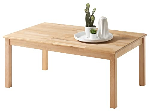 Robas Lund Alfons Couchtisch, Buchenholz, Braun, 105 x 65 cm