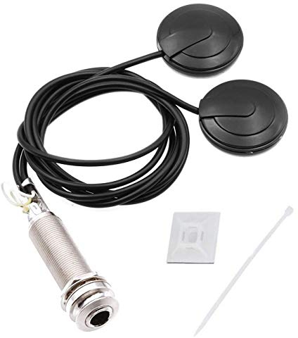 Lullaxy Gitarren Tonabnehmer Akustischer Elektrischer Piezo Mikrofon Kontakt für Gitarren Violine Ukulele Mandoline Banjo Cello