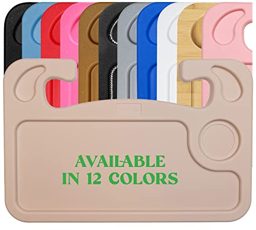 lebogner Lenkradablage, Auto-Lebensmittelschalen zum Essen, Laptop, Tablet, iPad oder Notebook, Haken am Auto-Lenkrad (Lenkradablage, Beige)