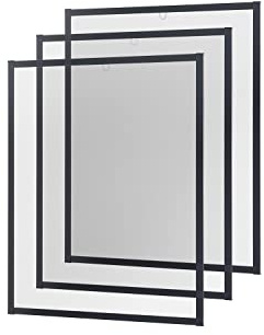 empasa Insektenschutz Fliegengitter Fenster MASTER SLIM Set Alurahmen | Mückengitter als Selbstbausatz in 130 x 150 cm, verschiedene Sets und Farben, Farbe:anthrazit, Ausführung:3er Set