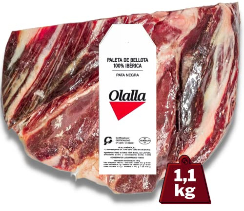 1.1 kg Paleta de Bellota 100% Ibérico Deshuesada Punta - Jamon Iberico de Elaboracion Tradicional - Embutidos Ibericos de Bellota