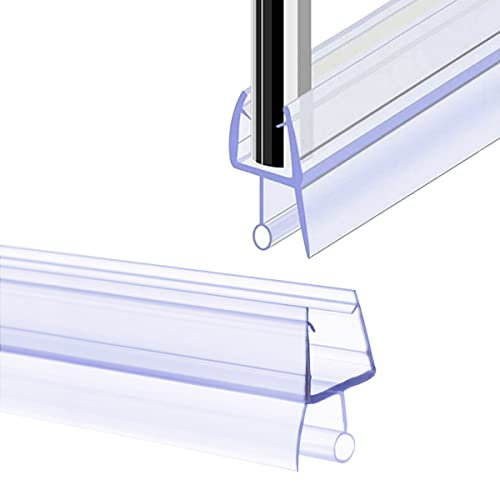 Cozylkx 1m Shower Door Bottom Seal Strip for Gap 11mm Glass Shower Door Seal Strip Water Stopper for Glass 6mm,clear