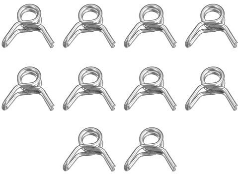 sourcing map Collier Serrage Tuyau Double Fil Ressort, 20pcs Acier Inox 304 4mm Apte Interne Diamètre 4.5mm-4.8mm OD Tuyau Carburant Conduite Silicone Tube Ressort Clips