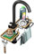 Ruiqas Cocina Fregadero Organizador Acero Inoxidable Grifo Esponja Titular No Perforación sobre el Fregadero Estante Esponja Escurridor Rack con Gancho Toallero