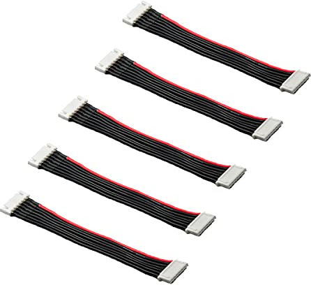 Boladge 5 Stück 6S 7Pins JST-XH 2S-6S Balance Stecker Verlängerungs Kabel Männlich auf Buchse Lipo Adapter mit 15CM 22AWG Silikon Draht (6S)