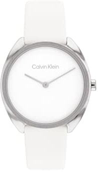 Calvin Klein Analog Quarzuhr für Damen Kollektion CK Adorn mit Edelstahl- oder Lederarmband
