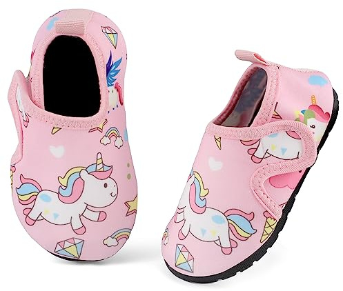 TIZAX Scarpe da Acqua per Bambina Scarpe da Spiaggia Antiscivolo Scarpe da Immersione per Sportive Acquatici Rapida Asciugatura per Ragazzi e Ragazze