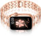 Vamyzji Kompatibel mit Apple Watch Armband 42mm(Series 10) 41mm 40mm 38mm, Metallband für Apple Watch Serie 10 9 8 7 6 5 4 3 2 1 SE, Glitzer Luxus Mode Damen Metall iWatch Armband Frauen, Rosegold