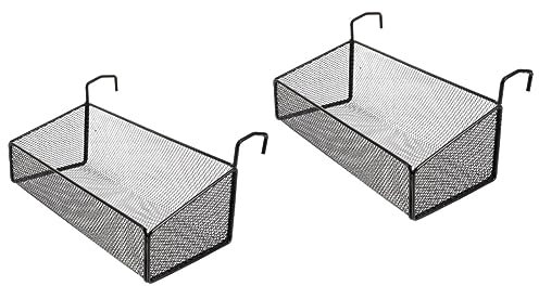 Happyyami 2st Pool-aufbewahrungskorb Drahtkörbe Zur Aufbewahrung Toilettenregal-organizer Schwimmkorb Am Pool Hängeregal Für Badezimmer Duschregalkorb Schmiedeeisen Lagerregal Gittergewebe
