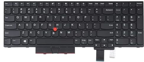 zaorunjs Laptop Accessories Teclado de Repuesto para Ordenador portátil, versión Estadounidense, con Puntero para Lenovo Thinkpad T570 T580