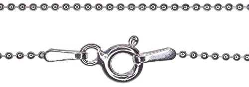 Markylis - Solid 925 Sterling Silver Fine Ball Pendant Chain Necklace Anklet Bracelet - CP100-0.8mm - Choose your size (18)