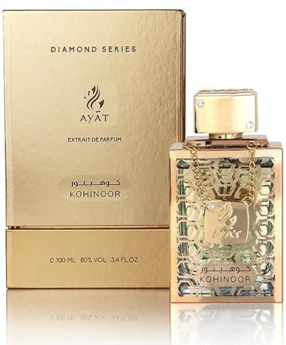Ayat Perfumes - Eau de Parfum Diamond Series 100 ml – Damen- und Herrenparfüm – Duft Dubai – hergestellt in den Vereinigten Arabischen Emiraten – ein sinnlicher orientalischer Duft – Unisex (KOHINOOR)
