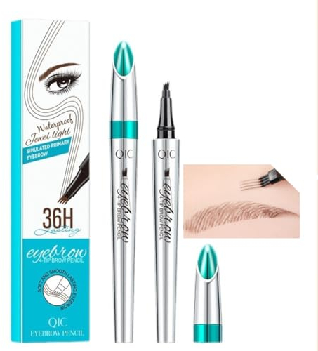 KARLOR Augenbrauenstift Härchenzeichnung Augenbrauenstift mit Mikro-Gabelspitze Brauenstifte Brow pencil microblading Augenbrauenstift wasserfest tattoo brow magischer augenbrauenstift(schwarz)