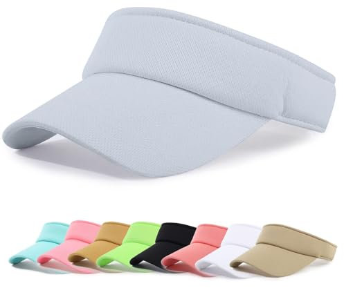 Sun Visor Cap - Women Ponytail Baseball Cap Adjustable Sport Outdoor Plain Visor Cap Golf Tennis Hats for Women Men (UK, Alpha, One Size, Blue)