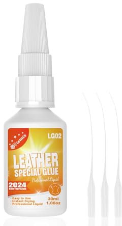 30g Leather & Fabric Adhesive: Strong, Clear & Flexible for Craft, Repair, Upholstery | Perfect for Shoes, Bags, Furniture
