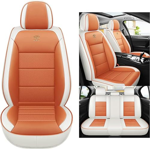 RWTECH Sitzbezüge Auto Autositzbezüge Universal Set für Ford F-150 Raptor Explorer Ranger 4-Trac B-MAX Auto Zubehör, orange Farbe