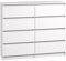 roe furniture Kommode mit 8 Schubladen - Modern Schubladenschrank - Komodenschrank - Schubladenkommode 140 cm Breit - Mattweiß