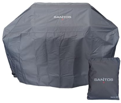 SANTOS Grillabdeckung Anthrazit - 155,5x65x130cm - Premium Gasgrill-Abdeckhaube - Schutz vor Witterung & Verschmutzung - Grillhaube/Grillabdeckhaube - Schutzhülle