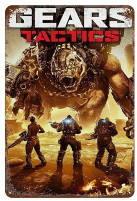 MYSJWLPOT Videospiel Gears of War Tactics Metallposter Wanddekoration Kunst Metall Blechposter Moderne Wohnkultur Kunst Metall Poster Home Bar Shop Dekorationen Vintage Schild Geschenk 30 x 20 cm
