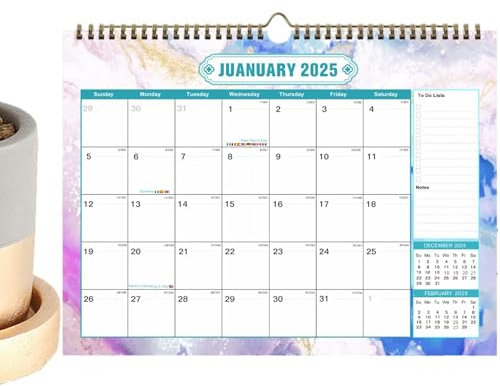 Positive Affirmations Kalender, Desktop-Kalender 2024–2025, monatlicher 18-Monats-Akademischer Planer 2024–2025, Stehender Desktop-Kalender, Abreißkalender, Motivationsseite pro Tag