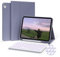 JKSML Tastatur Hülle für iPad (A16) 11 Zoll 2025 & iPad 10 Generation 10,9 Zoll 2022-7 Farbige Beleuchtete Bluetooth Tastatur, QWERTZ Layout, Soft TPU Rückseite Hülle für Büro/Uni (Blau Grau)