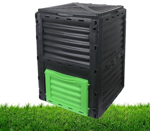 Compost Bin Outdoor, Large Garden Compost Bin, 80 Gallon (300L) Composter, Compost Barrel for Fast Creation of Fertile Soil