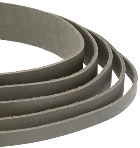 Auroris - Lederband flach grau Breite wählbar 3/4/5/8/10/15/20/25/30/35/40 mm - Variante: Breite 8mm / Länge 5m