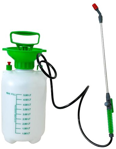 EDS Pressure Sprayer 5 Litre Garden Sprayer Pump Action - High Pressure Pump Sprayer with Carry Strap & Adjustable Spray for Weed Killer Pesticides Fungicides Patio Cleaning & Garden (1)