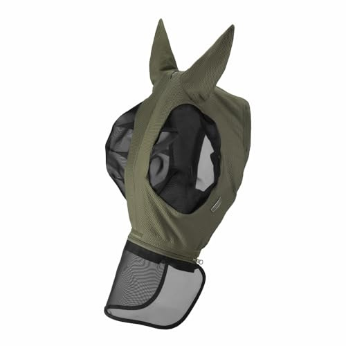 Eskadron Fliegenmaske Fliegenhaube Dynair Mesh Pro Detach Classic Sports | Farbe: dusty olive , Größe: Cob
