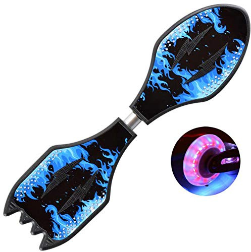 XIUWOUG Street Surfing Waveboard | Double Wheel Scooter Caster Board Mit LED-Blitzrad | Bis 200 Kg | Anti-Rutsch-Schlangenbrett Geeignet Für Kinder Und Jugendliche Anfänger Skateboard