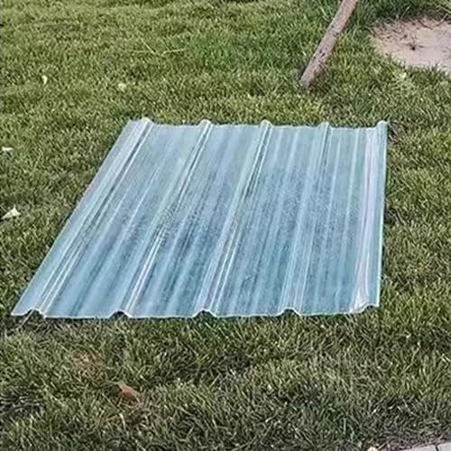 QRZCZXNP Roof panels Clear Roof Sheet 5/7/9/12/14/16/17/20 Pcs Corrugated Roofing Sheets 1mm Heat Insulating Fiberglass Daylighting Panels Impact Resistance Roofing Tiles for Greenhouse Canopy (0.9x1